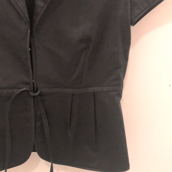 OLD NAVY BLACK Cap Sleve crop JACKET/BLAZER. Sz Med - Picture 7 of 13